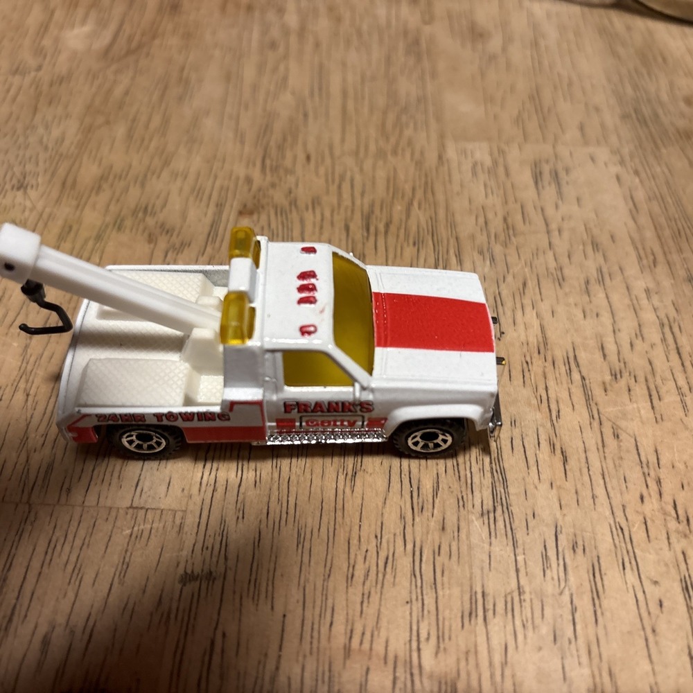 Matchbox 1987 Franks Getty Tow Truck GMC Wrecker INT'L LTD - Toy Car - Good